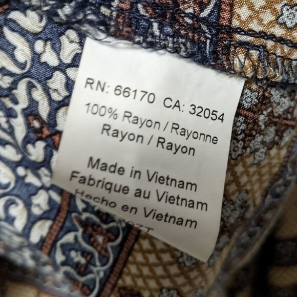 Anthropologie 11.1.TYLHO Mosaic Tile Peasant Popover Top S - Picture 5 of 6